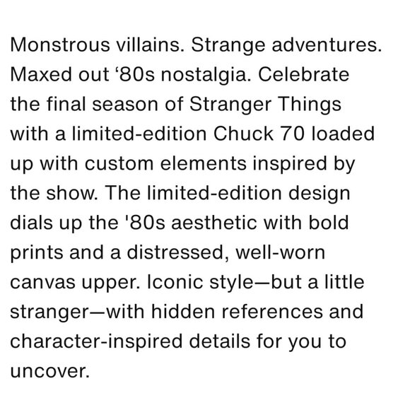 Converse x Stranger Things Chuck 70, A17933C, Magnet/Black/Tomato, M 10 W 12 New - Picture 8 of 12